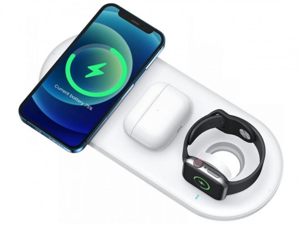 شارژر وایرلس 3 در 1 جویروم Joyroom 3 in 1 wireless watch charger- EU suit JR-A27